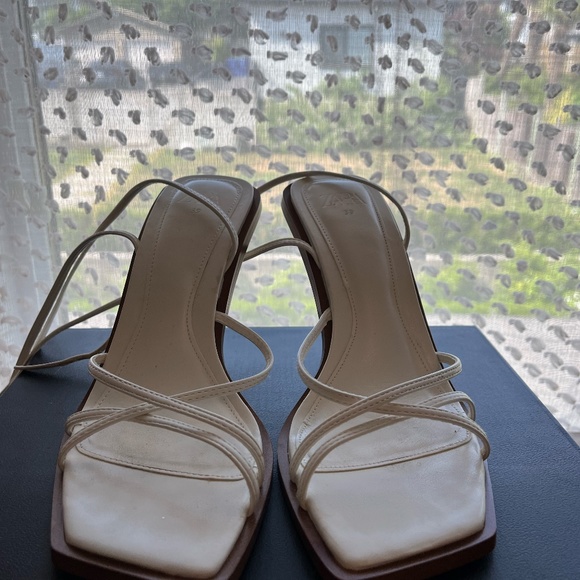 ZARA - Tie Strap Heeled Sandals - Picture 3 of 7